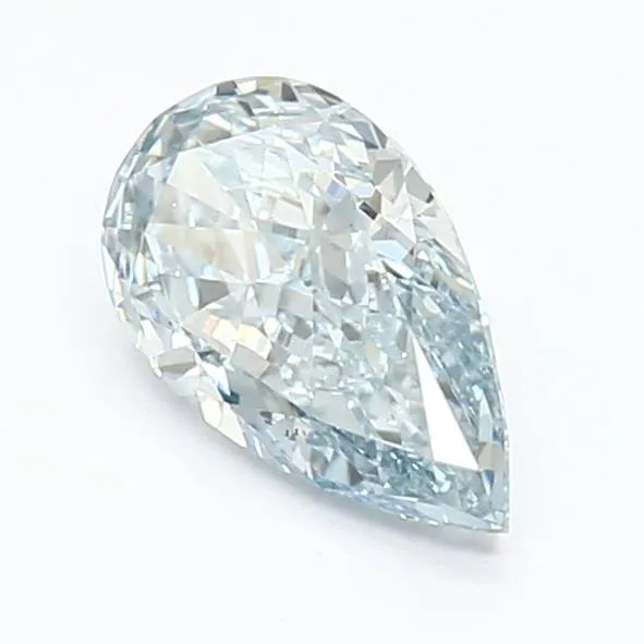 1.12ct Pear Lab Grown Diamond (Fancy Intense Green Blue, Clarity VS2, IGI)