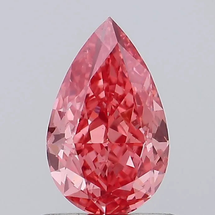 1.04ct Pear Lab Grown Diamond (Fancy Vivid Pink, Clarity VS2, IGI)