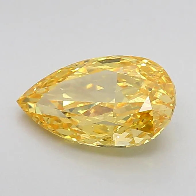 1.53ct Pear Lab Grown Diamond (Fancy Vivid Yellow, Clarity VS2, IGI)