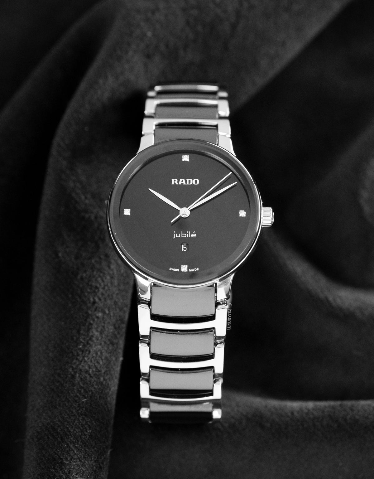 Rado Centrix Diamonds Quartz Black Dial Ladies Watch