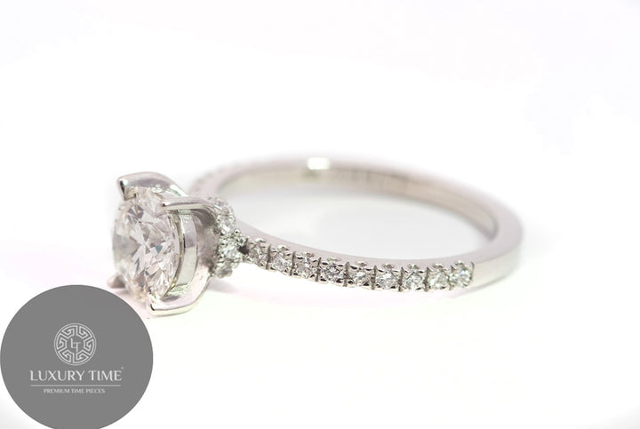 1.CT Round Brilliant Diamond Ring Set In Platinum - Lab Grown Diamonds