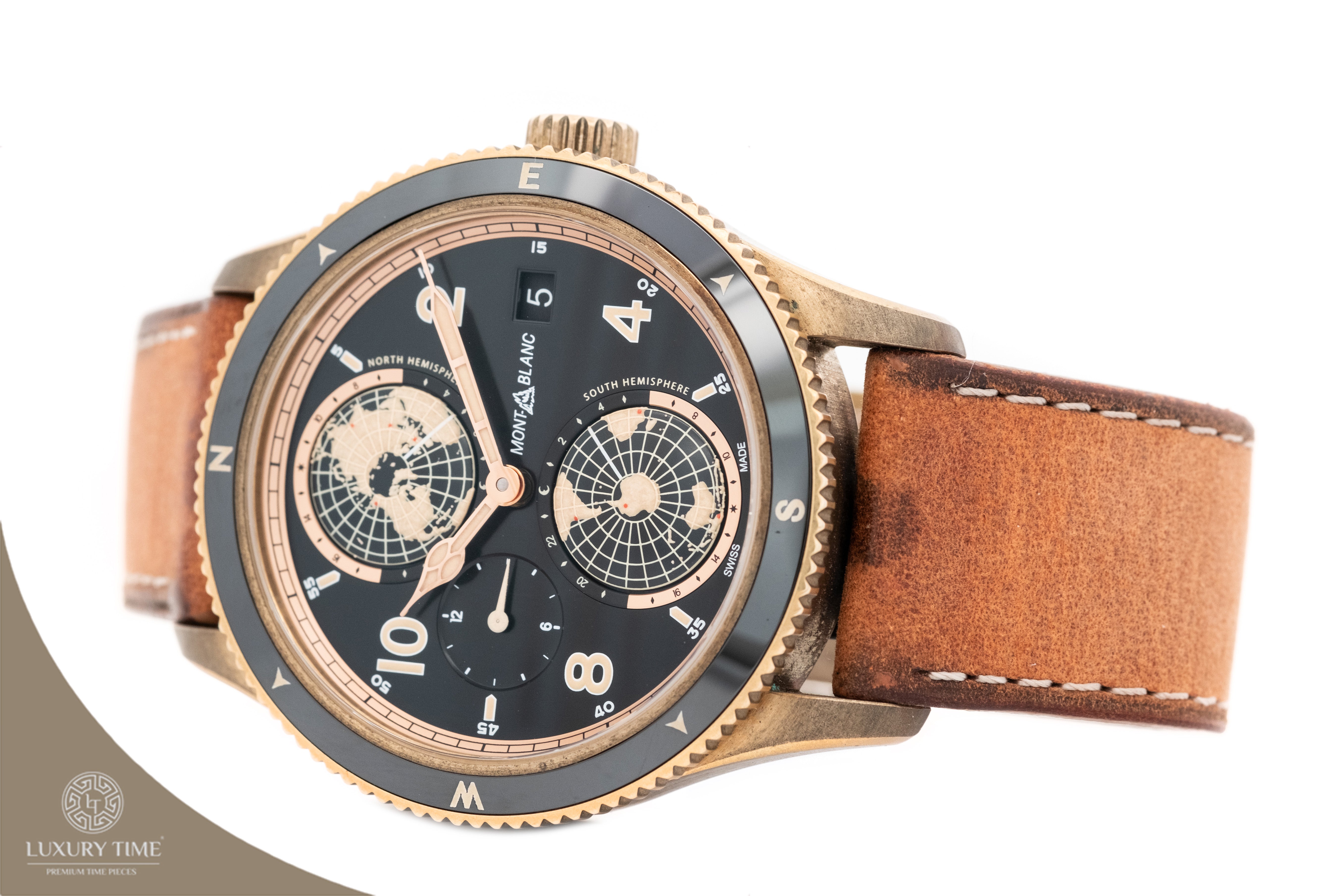 Montblanc 1858 Geosphere GMT Automatic Black Dial Watch