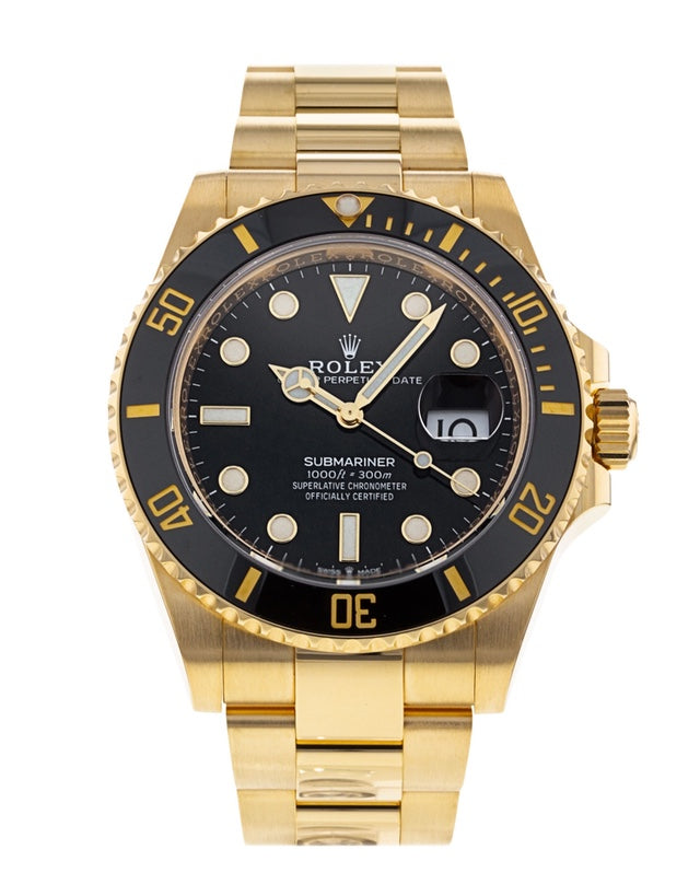 Rolex Submariner Yellow Gold Men's Watch
