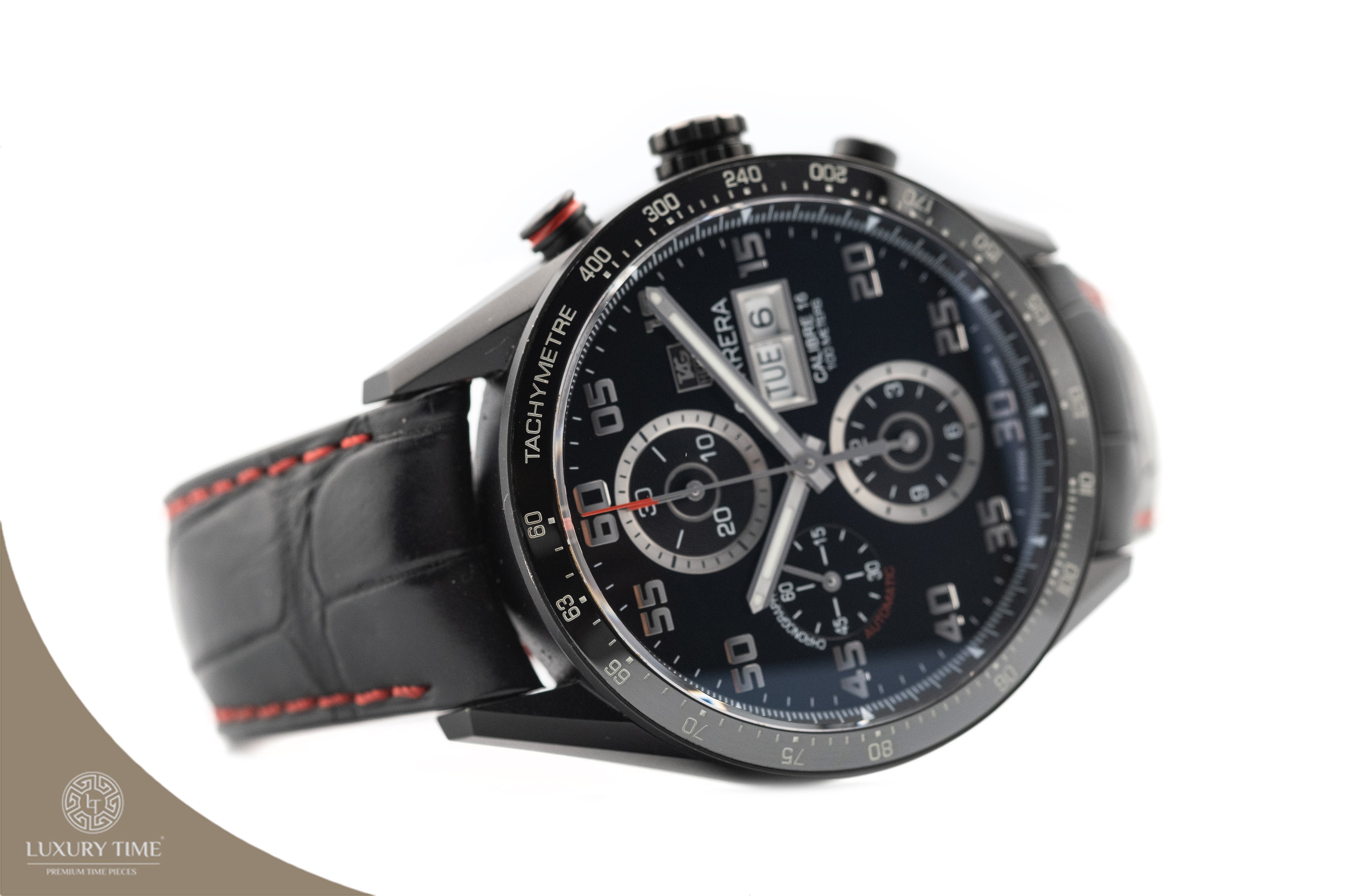 Tag Heuer Carrera Calibre 16 Chronograph Day-Date Black Titanium Men's Watch