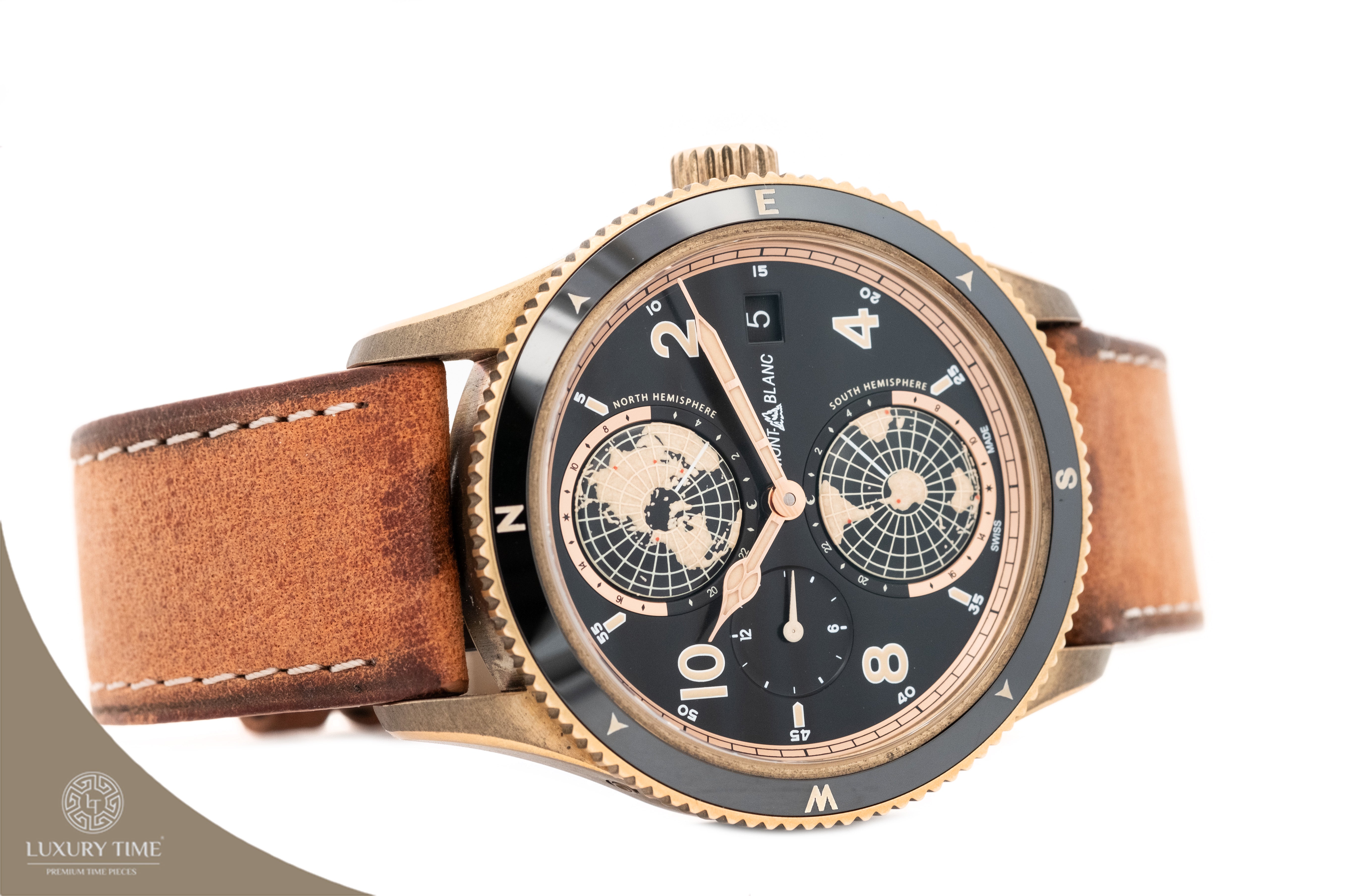 Montblanc 1858 Geosphere GMT Automatic Black Dial Watch