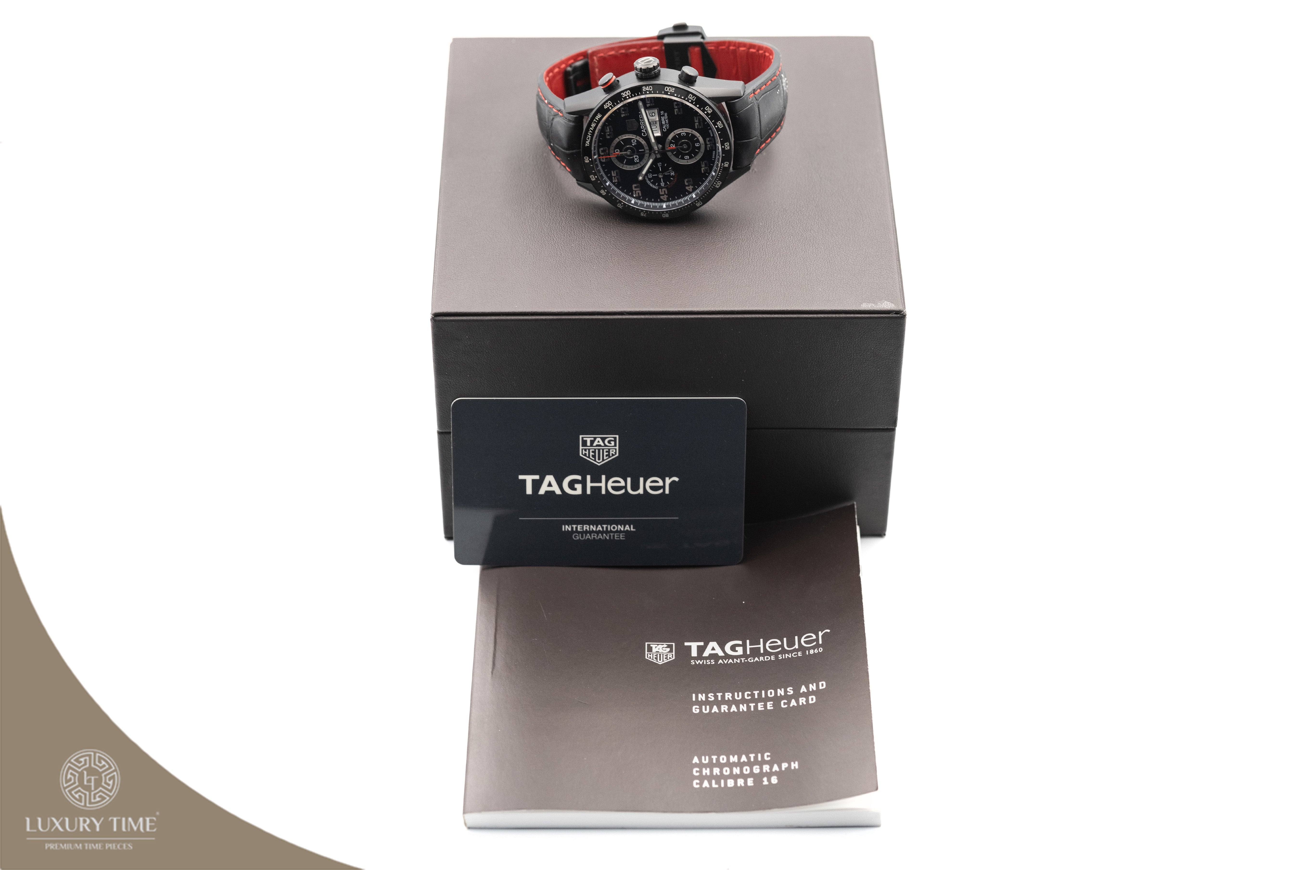 Tag Heuer Carrera Calibre 16 Chronograph Day-Date Black Titanium Men's Watch