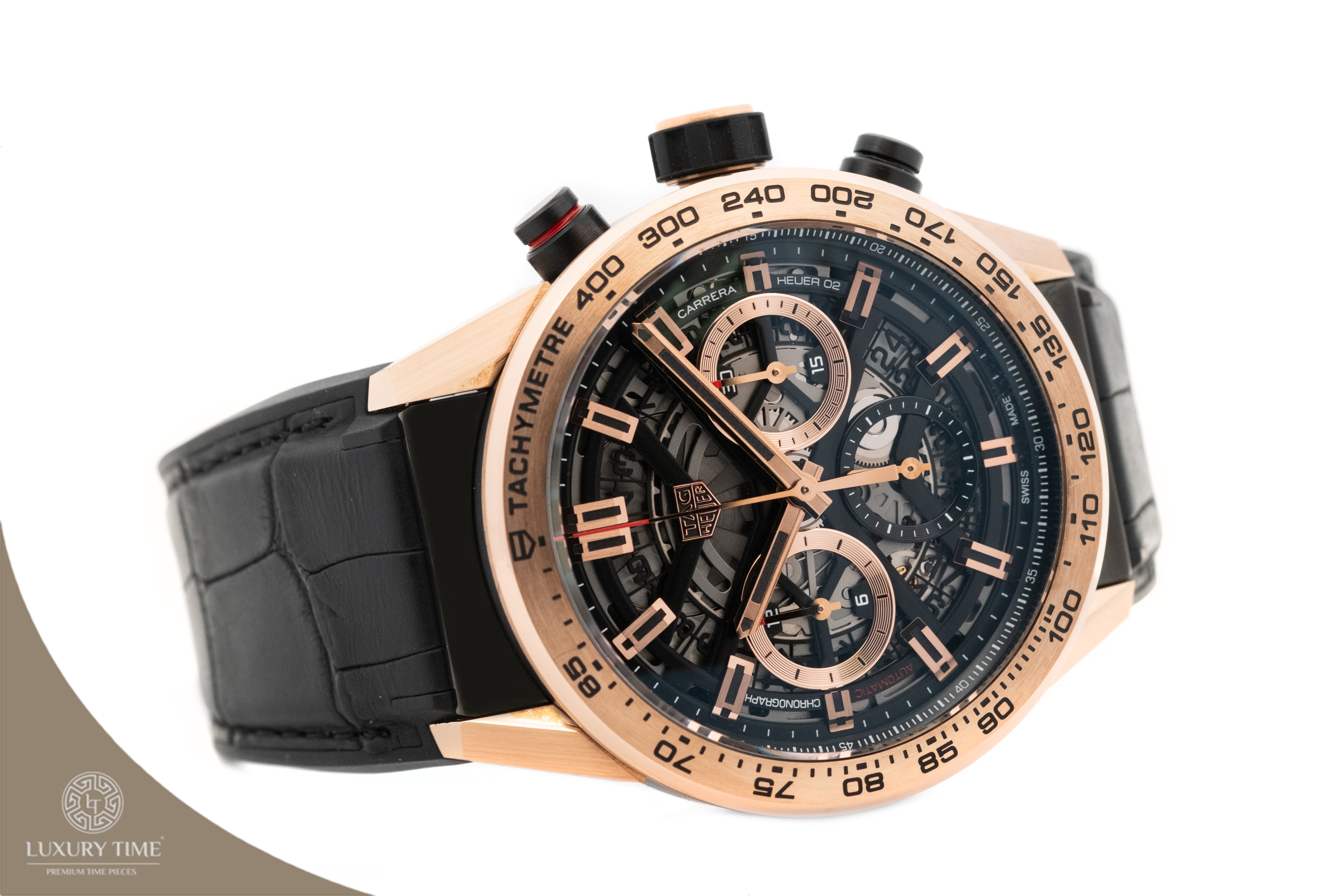 TAG Heuer Carrera Calibre Heuer 02 43 Rose Gold Men's Watch