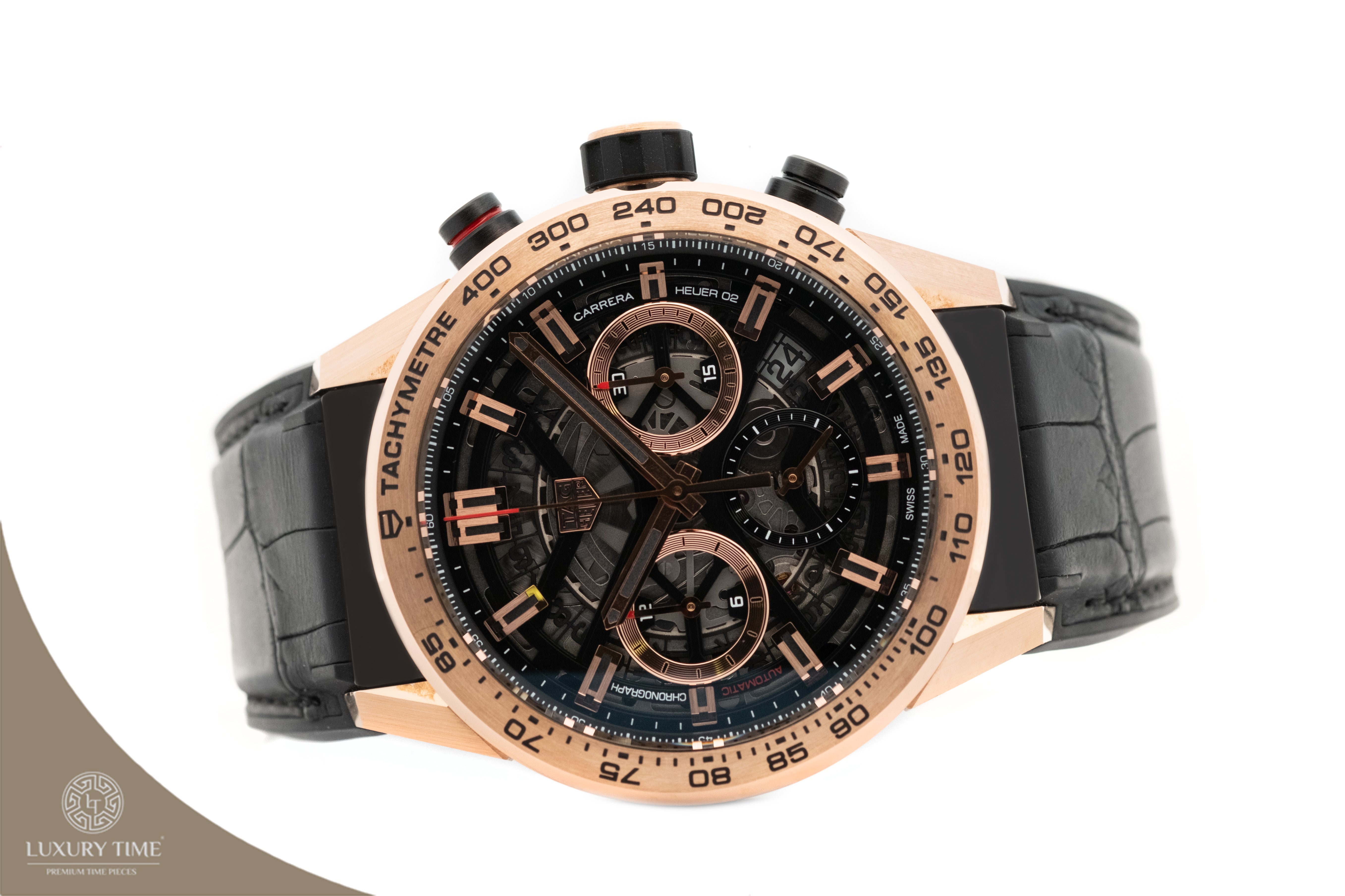 TAG Heuer Carrera Calibre Heuer 02 43 Rose Gold Men's Watch