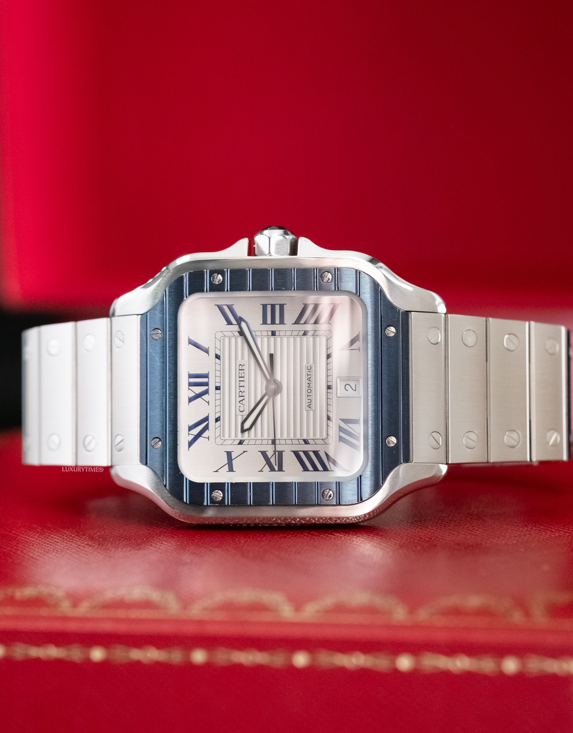 Cartier Santos De Automatic Silver Dial Men's Watch