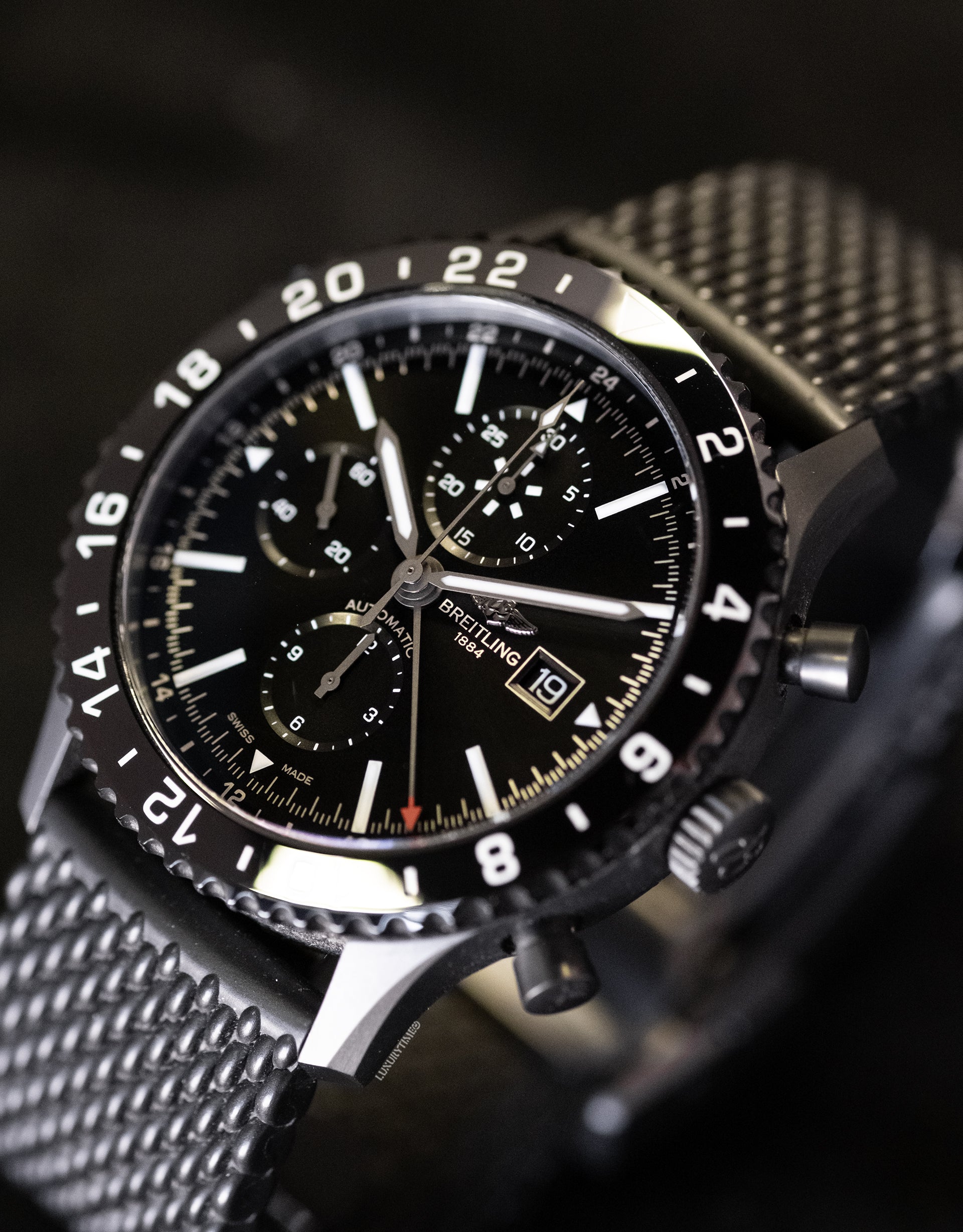 Breitling Chronoliner Blacksteel Automatic Chronograph Men's Watch