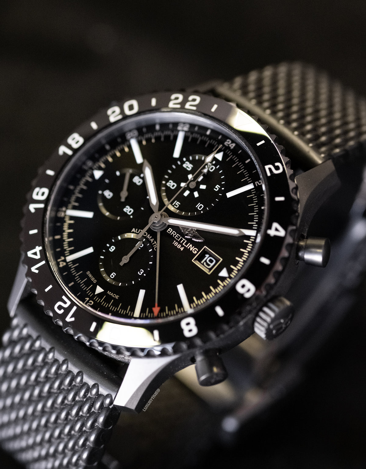 Breitling Chronoliner Blacksteel Automatic Chronograph Men's Watch