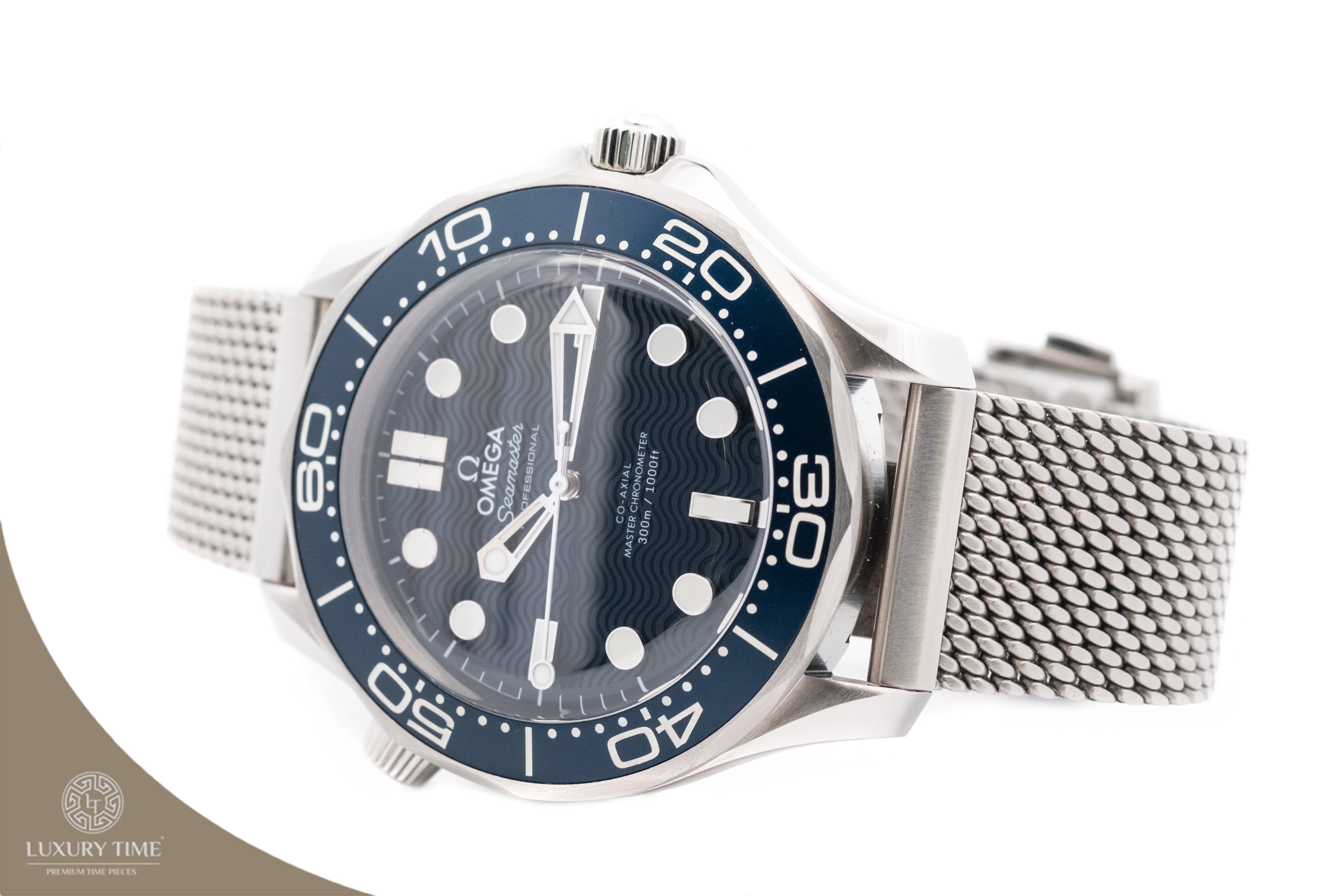 Omega Seamaster Diver 300 M James Bond 60th Edition Blue Dial Steel Men's Watch