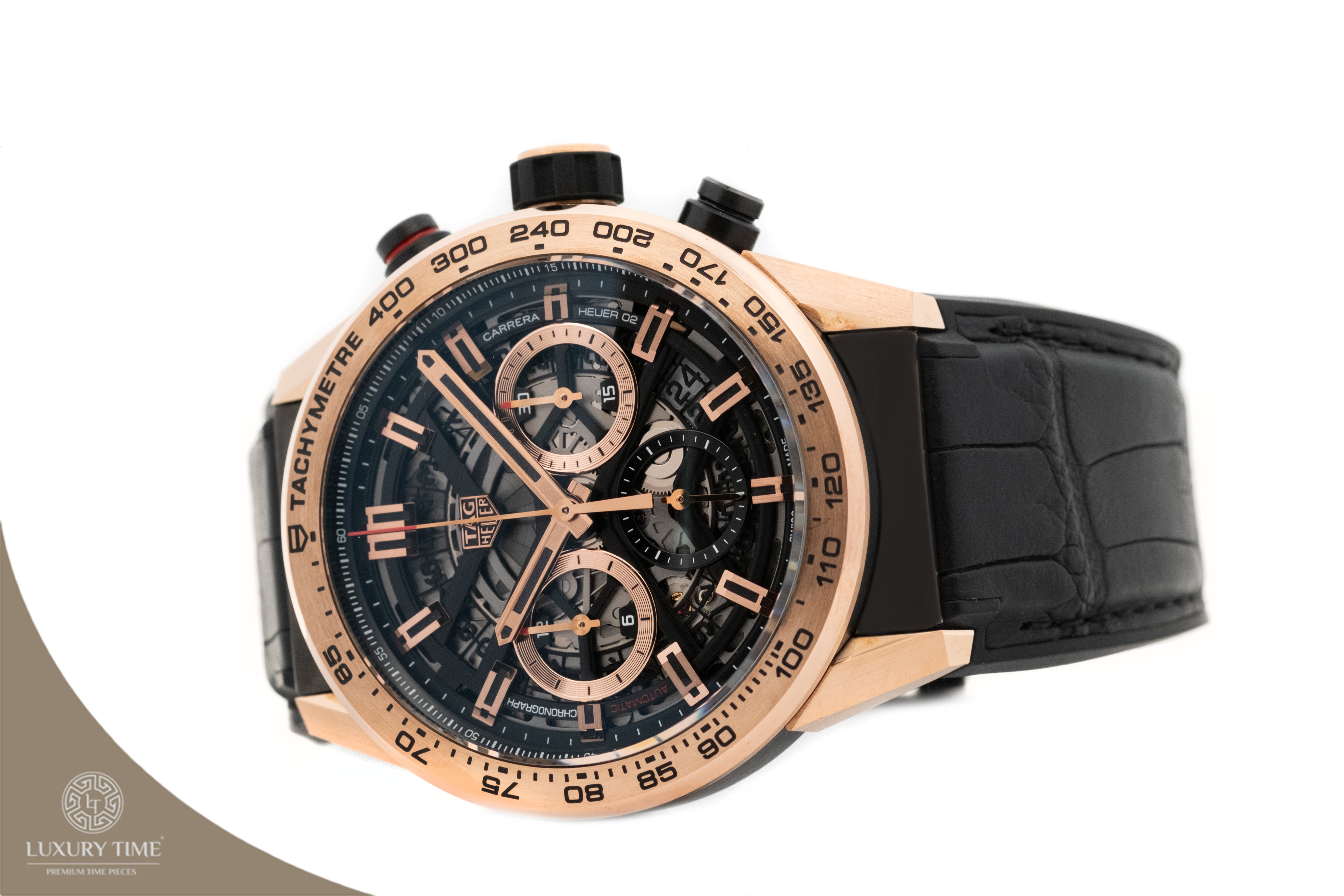 TAG Heuer Carrera Calibre Heuer 02 43 Rose Gold Men's Watch