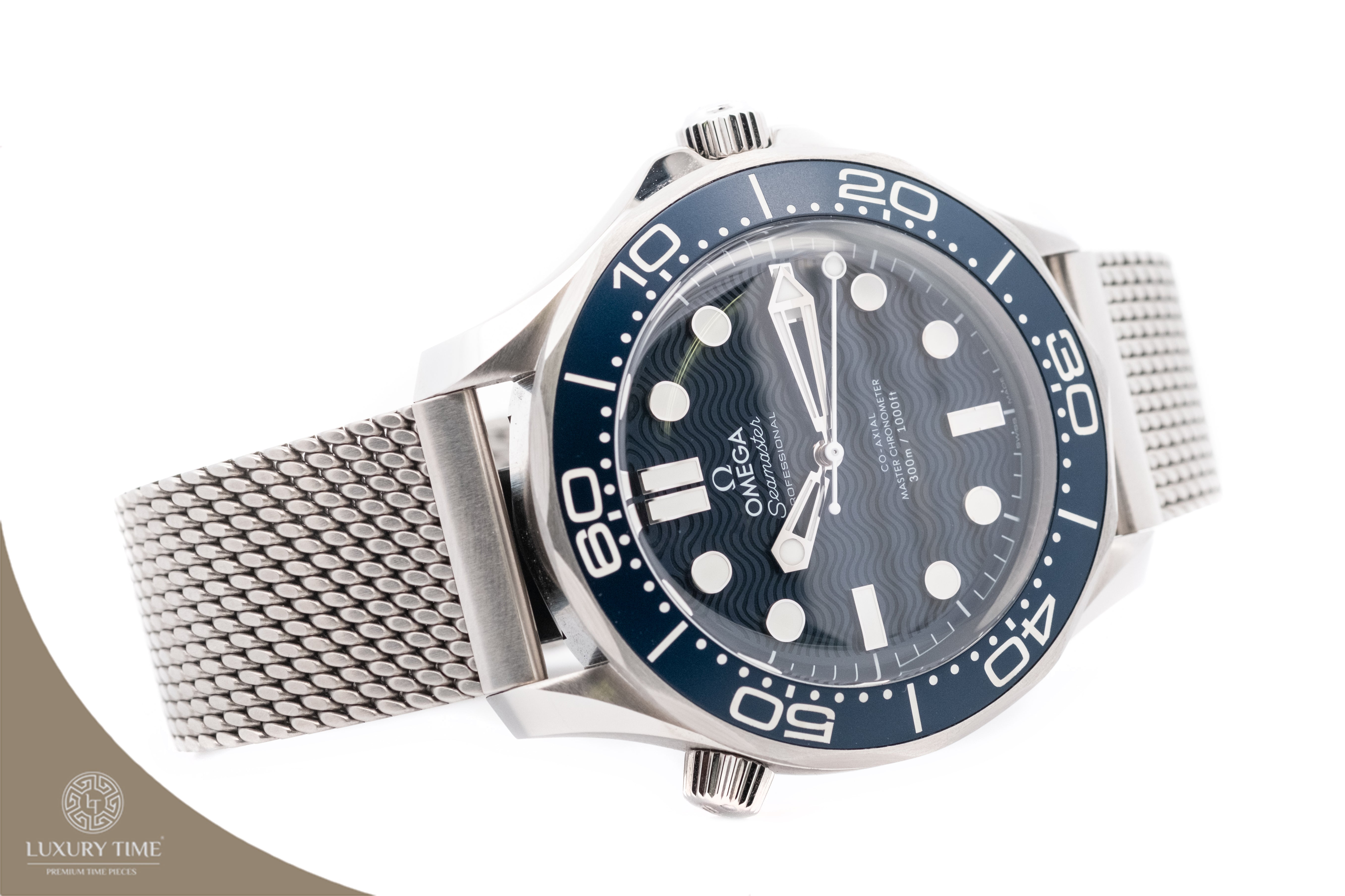 Omega Seamaster Diver 300 M James Bond 60th Edition Blue Dial Steel Men's Watch