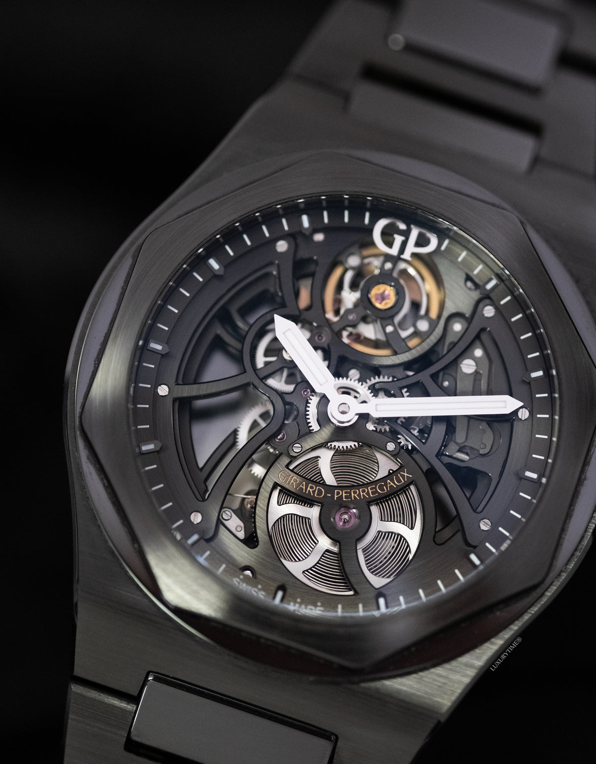 Girard Perregaux Laureato 42 Automatic Skeleton Ceramic Men's Watch