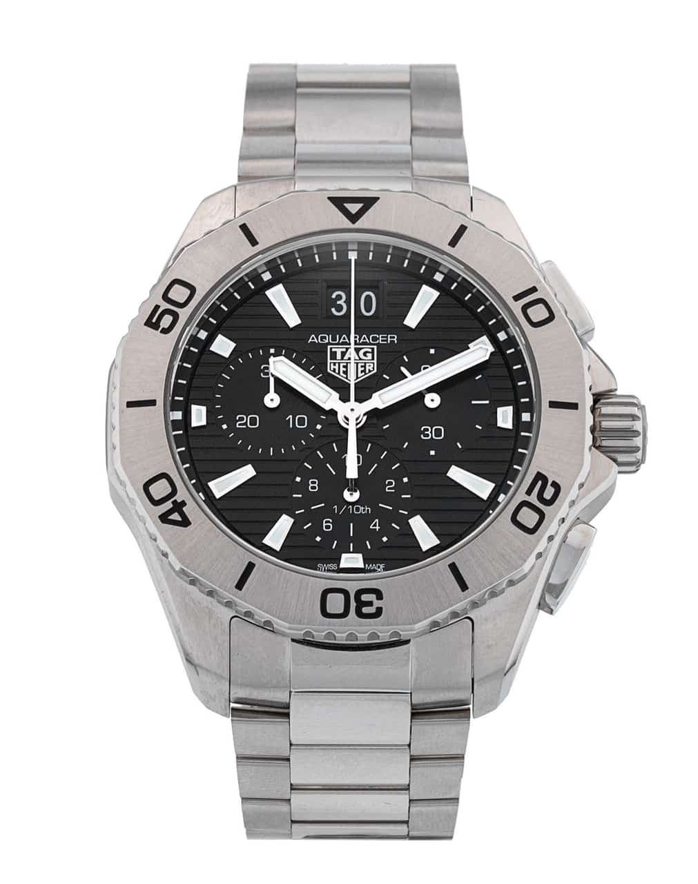 TAG Heuer Aquaracer Professional 200 Date Chronograph Black Dial Stainless Steel Men's Watch