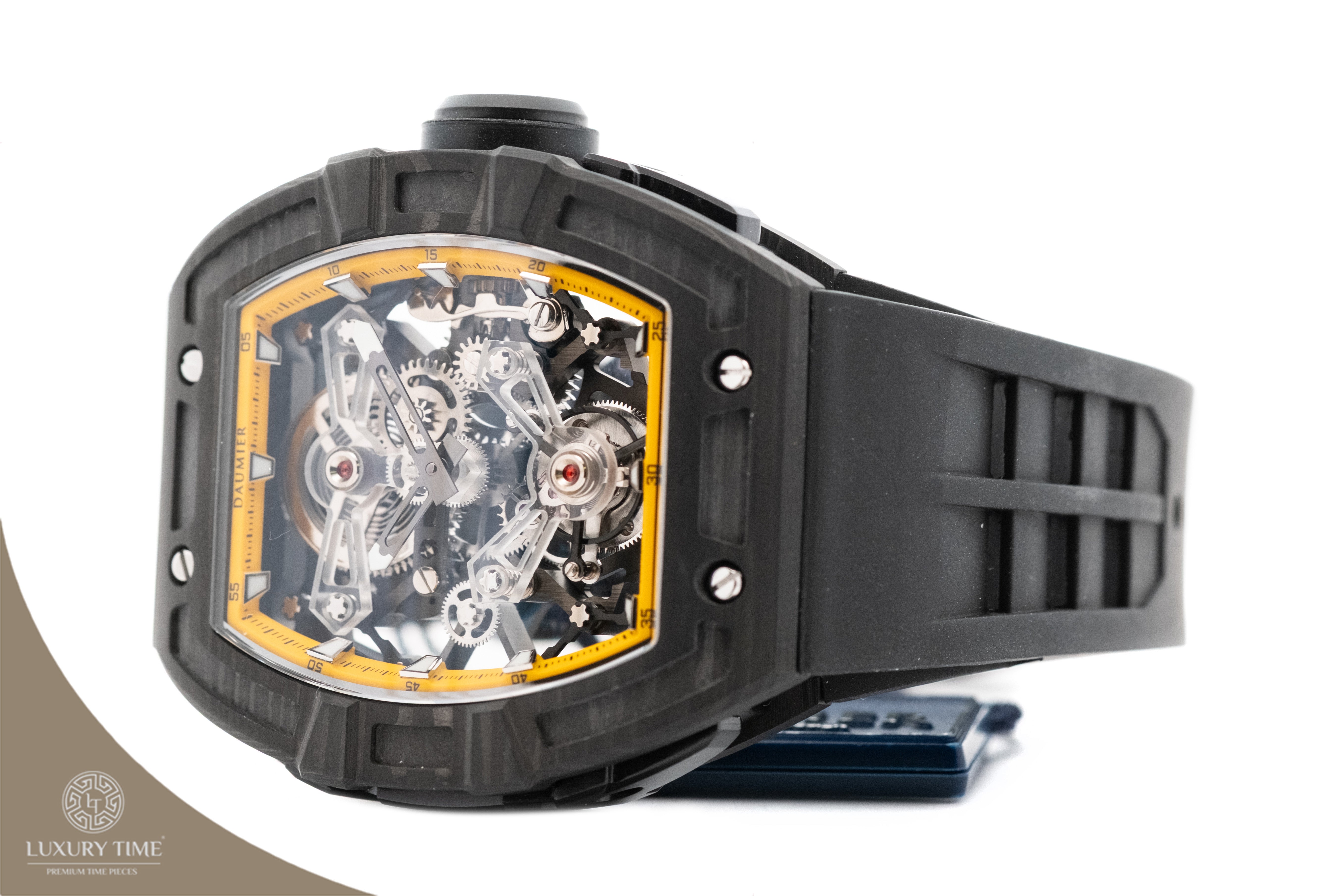 Daumier Skeleton Tourbillon Black & Yellow Men's Watch