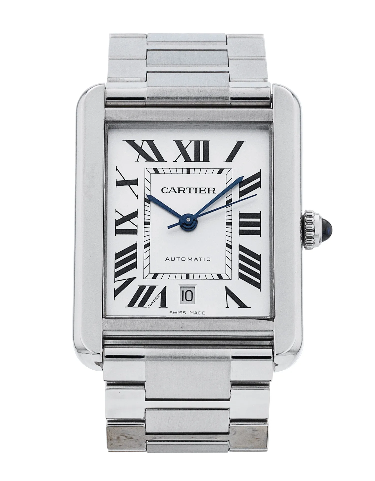 Cartier Tank Solo XL Automatic Silver Dial Men's Watch