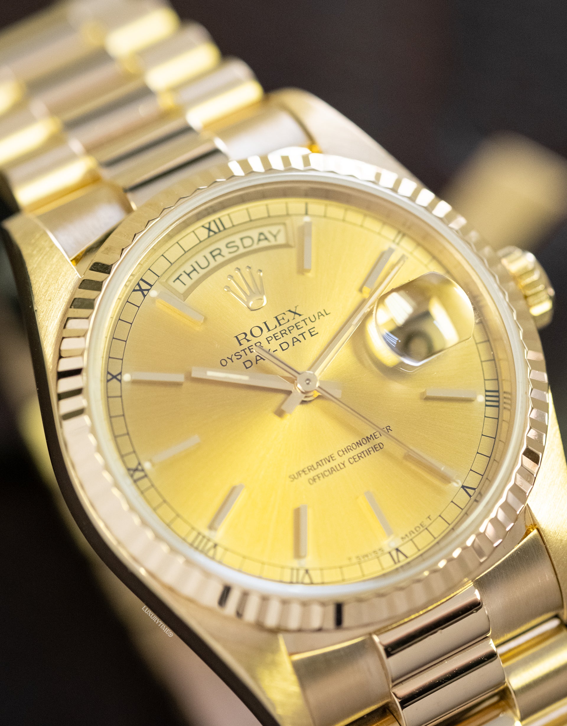 Rolex Day-Date 36 Yellow Gold Unisex Watch