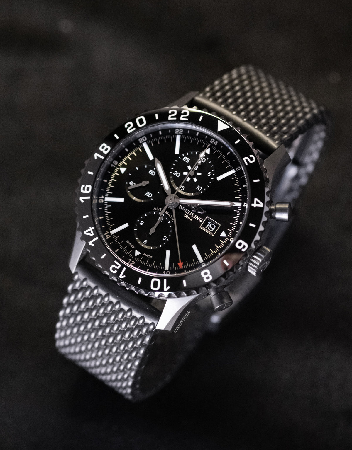 Breitling Chronoliner Blacksteel Automatic Chronograph Men's Watch
