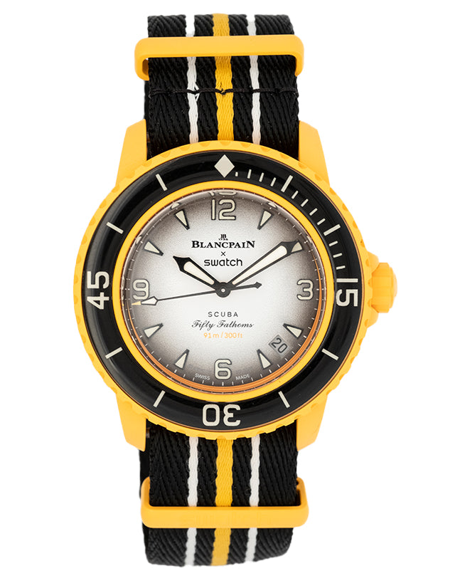 最終価格:BlancpainXSwatch PACIFIC OCEAN Blancpain X Swatch Pacific Ocean Fifty Fathoms Mens Watch