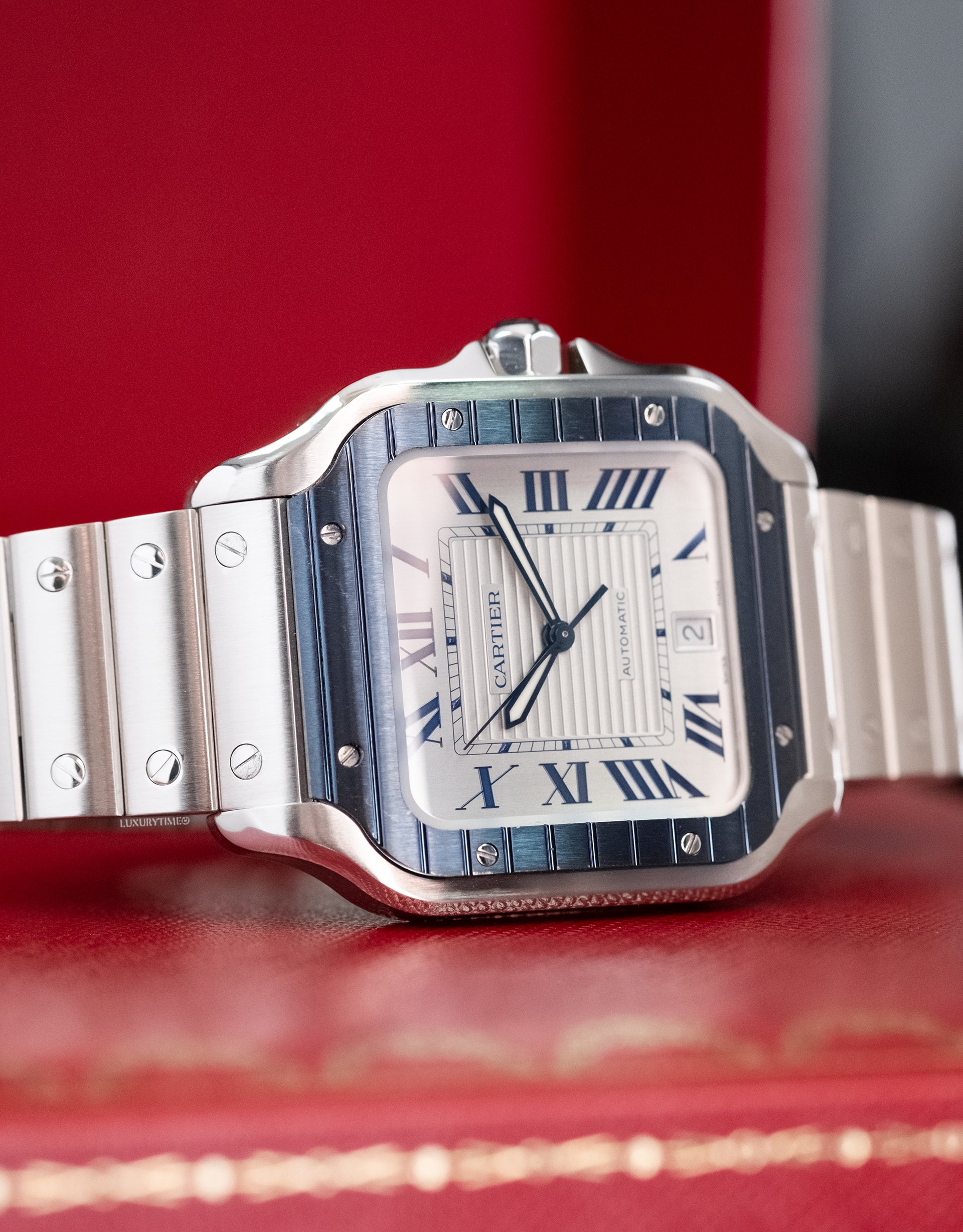 Cartier Santos De Automatic Silver Dial Men's Watch