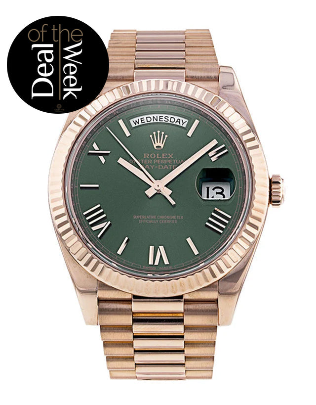 Rolex Day-Date 40Mm Rose Gold Men's Watch