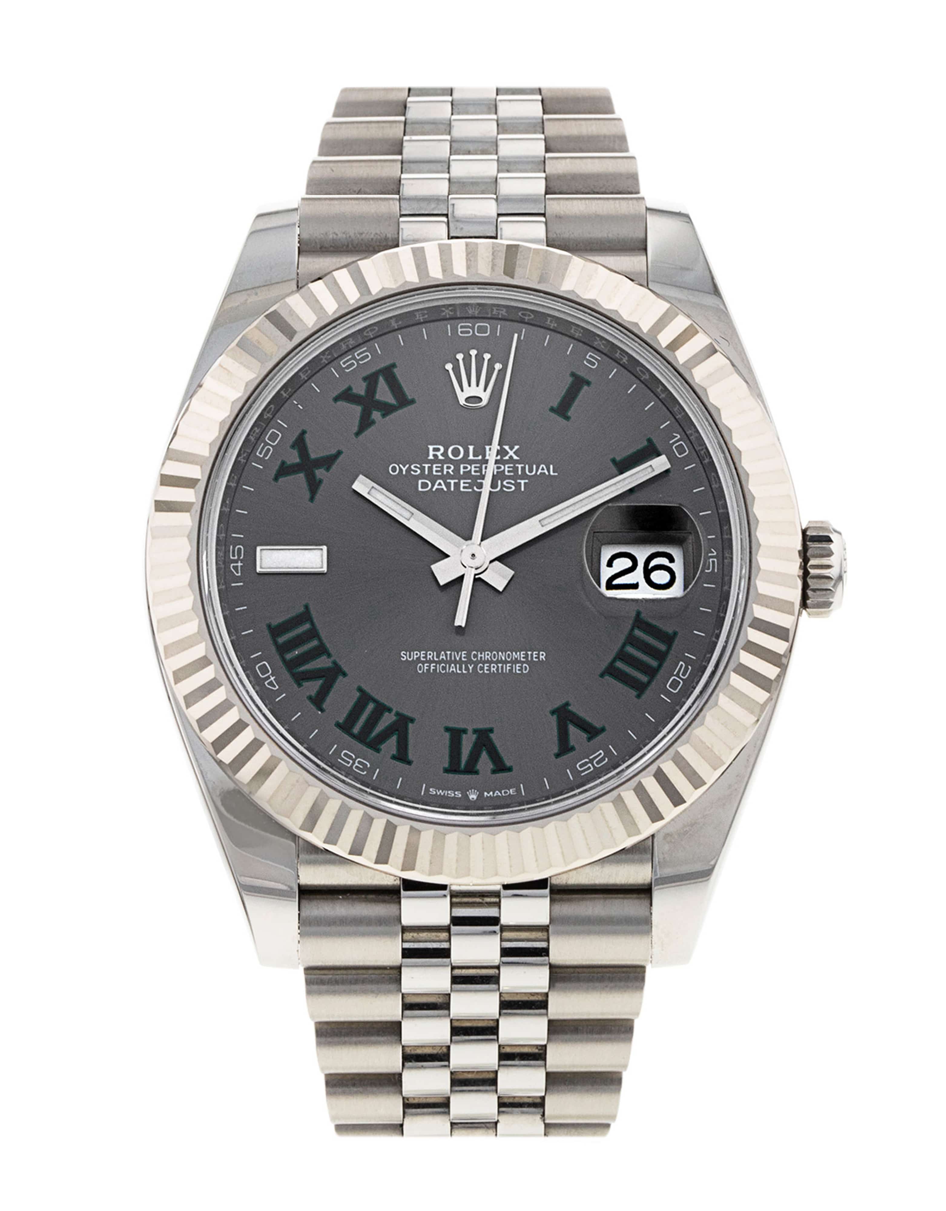 Rolex Datejust 41mm Slate Roman Numeral Men's Watch