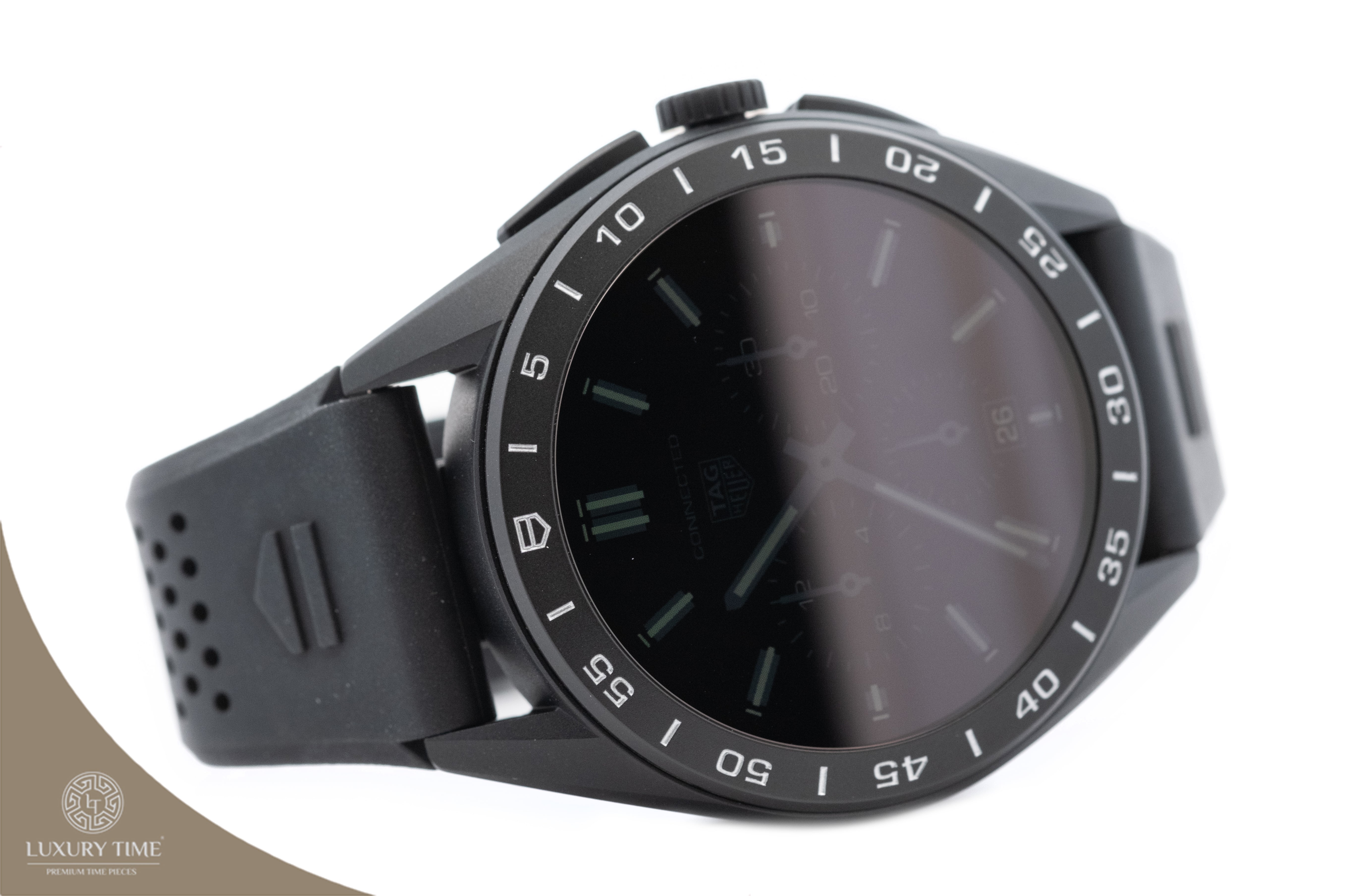 Tag Heuer Connected Calibre E4 - 45mm Digital Dial Black Rubber Strap