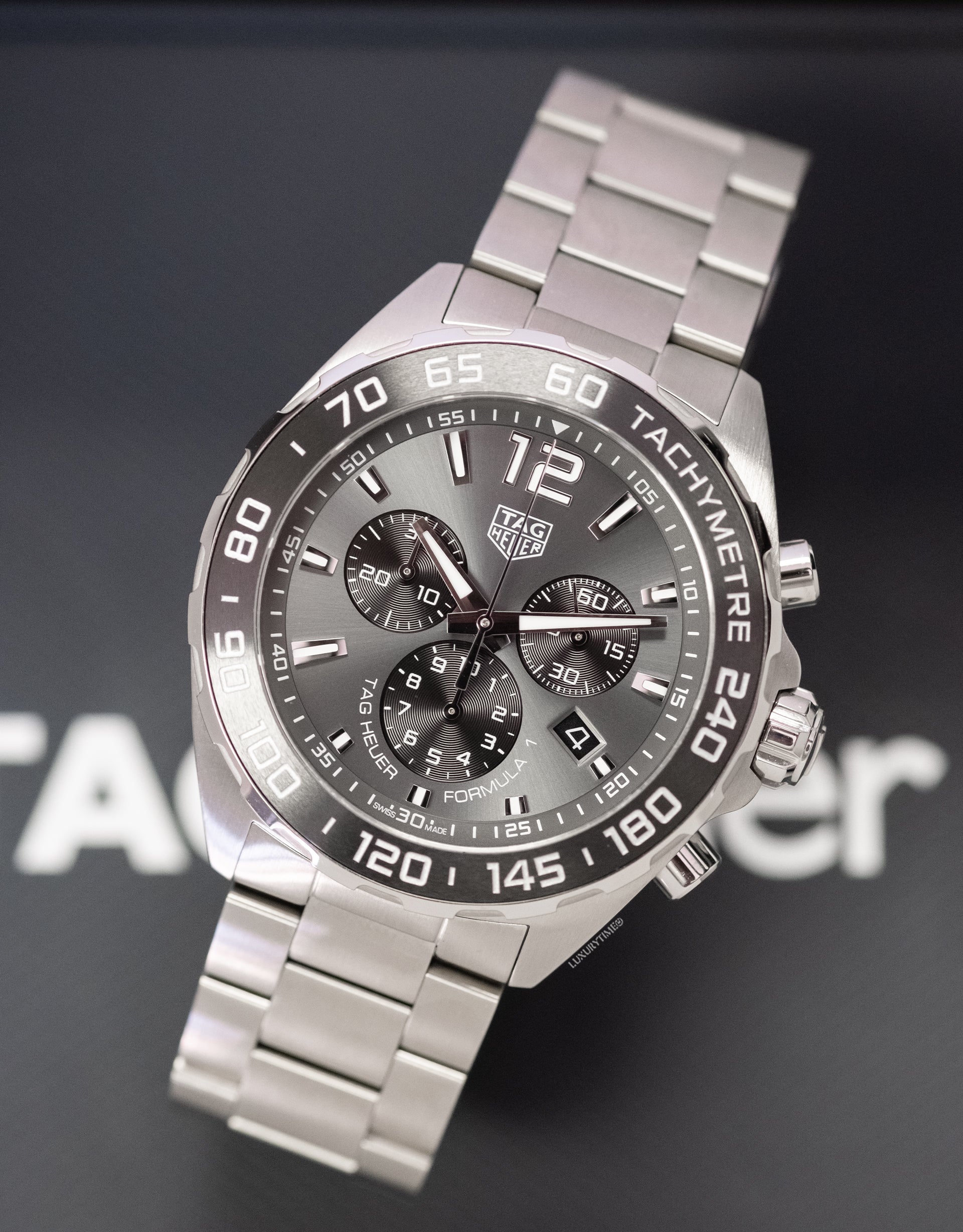 TAG Heuer Formula 1 Quartz Chronograph Grey Dial Stainless Steel Men's Watch