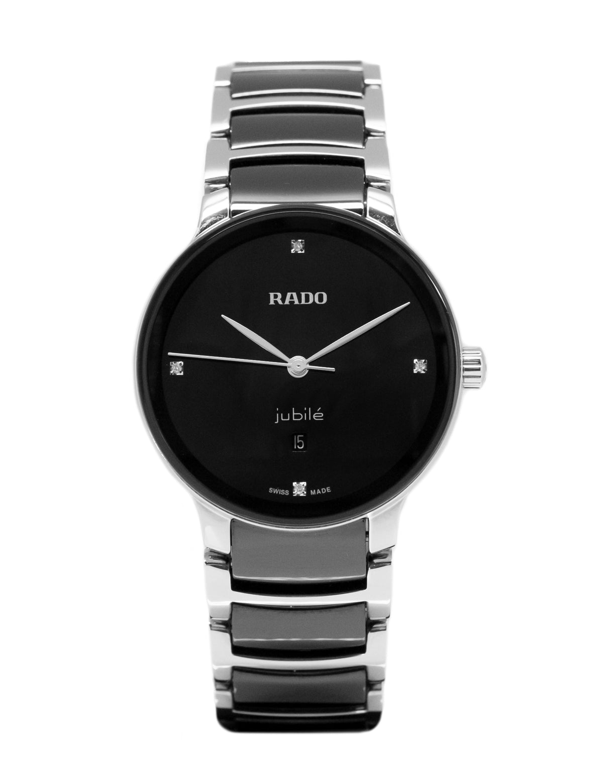 Rado Centrix Diamonds Quartz Black Dial Ladies Watch