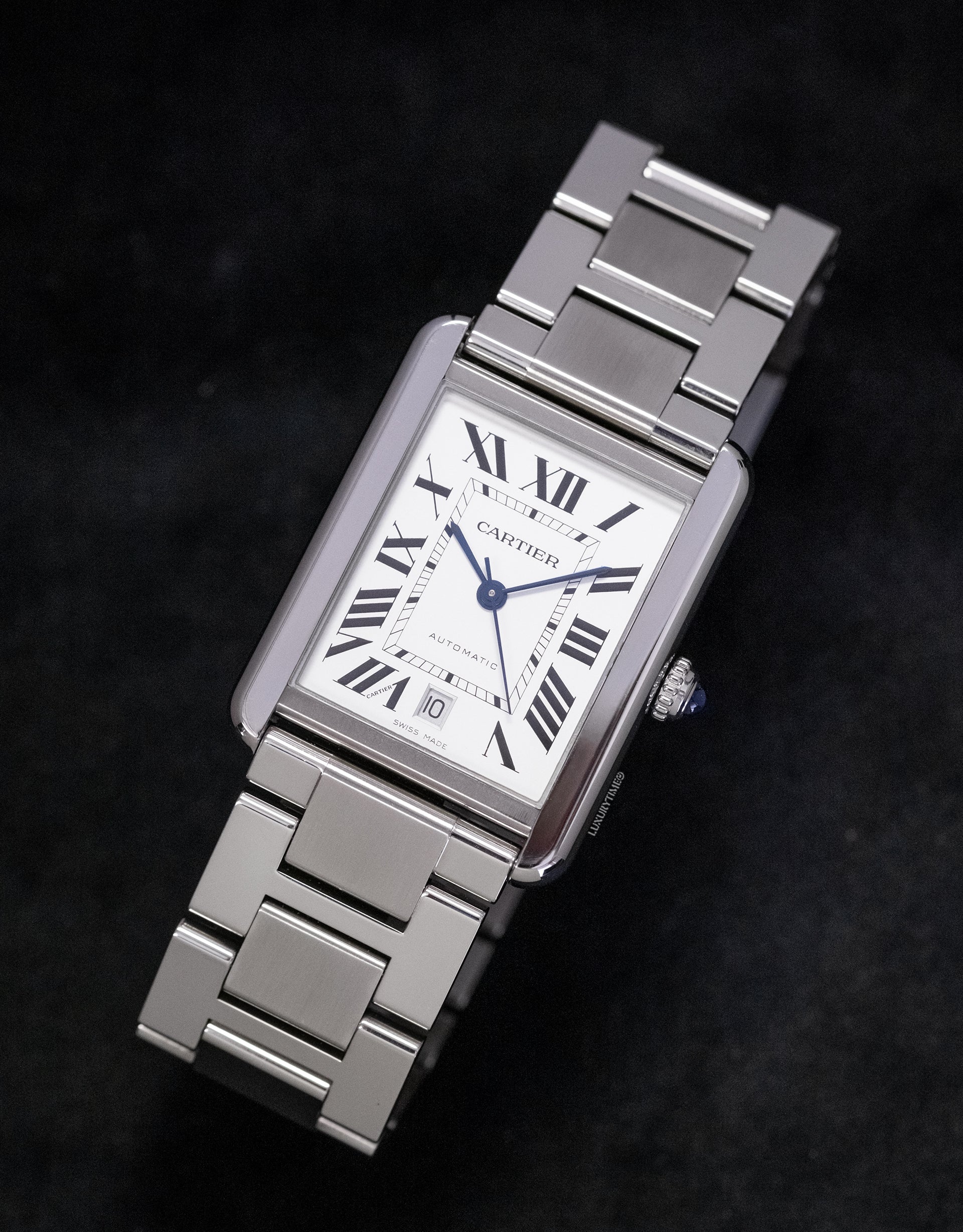 Cartier Tank Solo XL Automatic Silver Dial Men's Watch