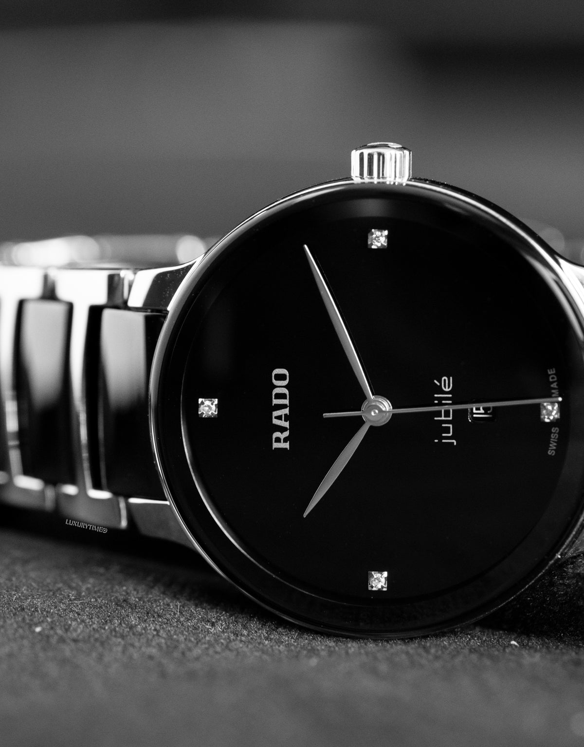 Rado Centrix Diamonds Quartz Black Dial Ladies Watch