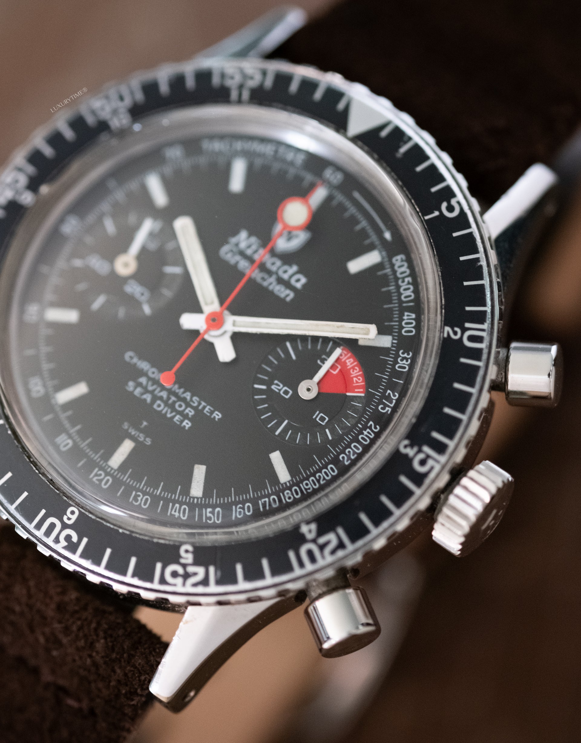 Nivada Grenchen Chronomaster Aviator Sea Diver Men's Watch