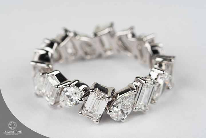 6CT Total  weight Full Eternity Band 14CT White Gold - Lab Grown Diamonds