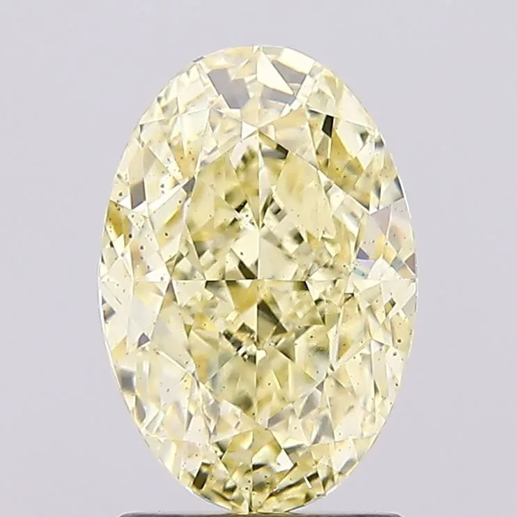 2.11ct Oval Lab Grown Diamond (Fancy Yellow, Clarity SI1, IGI)