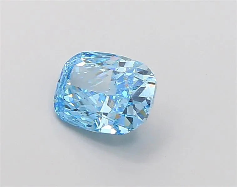 1.02ct Cushion modified Lab Grown Diamond (Fancy Vivid Blue, Clarity VS1, IGI)