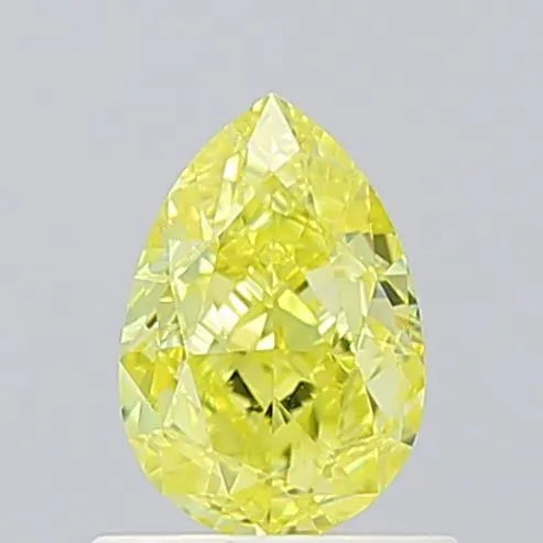 1.01ct Pear Natural Diamond (Fancy Vivid Yellow, Clarity VS1, IGI)