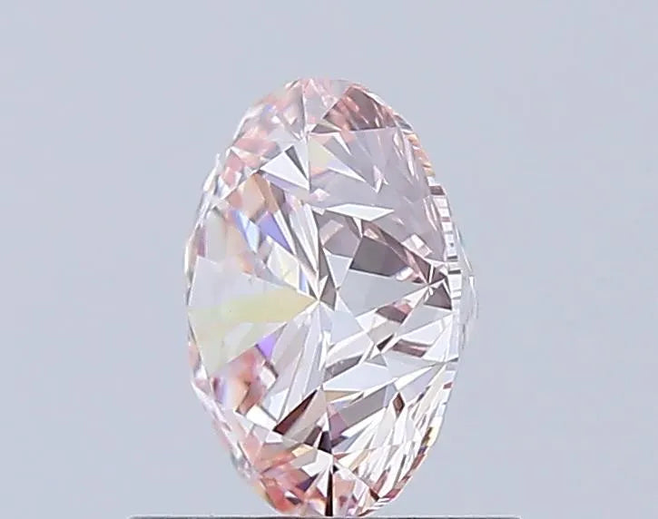 1.09ct Round Lab Grown Diamond (Light Pink, Clarity VS1, Cut ID, IGI)