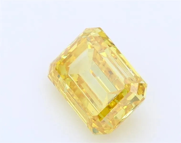 1.21ct Emerald Lab Grown Diamond (Colour Fancy Vivid Yellow, Clarity SI1, Cut VG, IGI Certified)