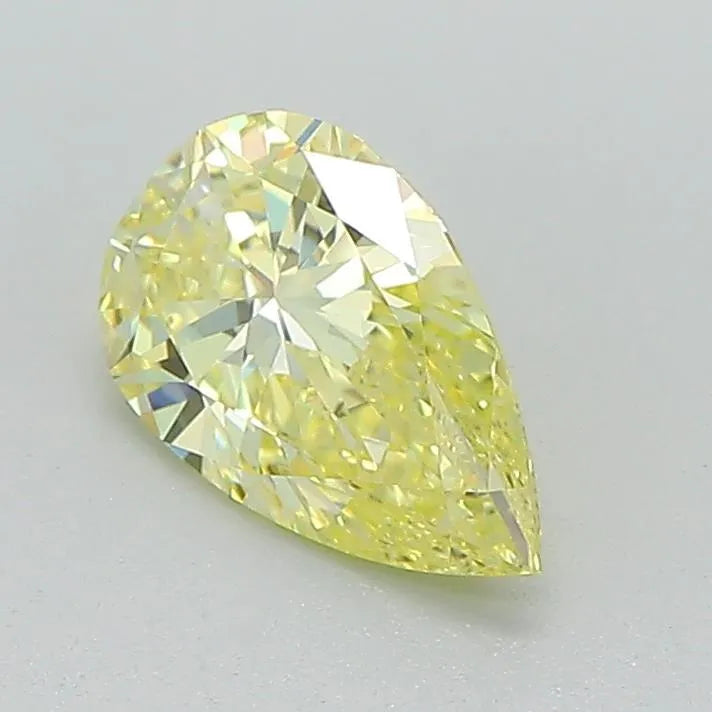 0.74ct Pear Lab Grown Diamond (Colour Fancy Intense Yellow, Clarity VS1, Cut GD, IGI Certified)
