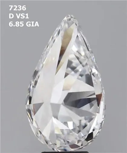6.85ct Pear Natural Diamond (Colour D, Clarity VS1, GIA)