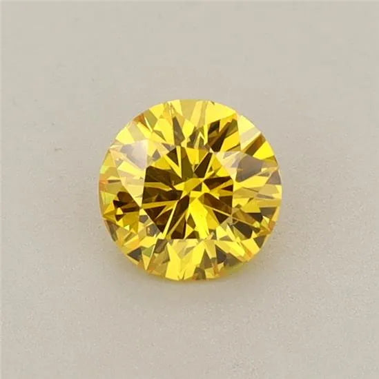 0.41ct Round Lab Grown Diamond (Colour Fancy Vivid Yellow, Clarity VS2, Cut VG, IGI Certified)