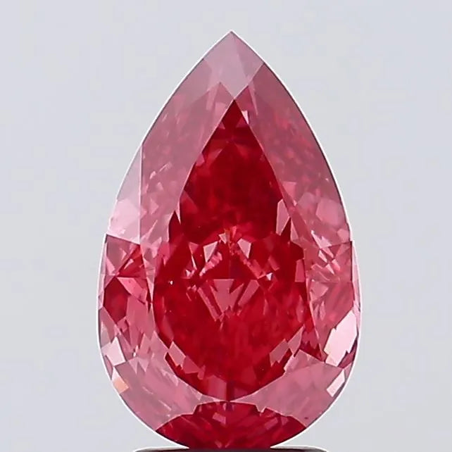 3.05ct Pear Lab Grown Diamond (Fancy Vivid Pink, Clarity VS1, IGI)