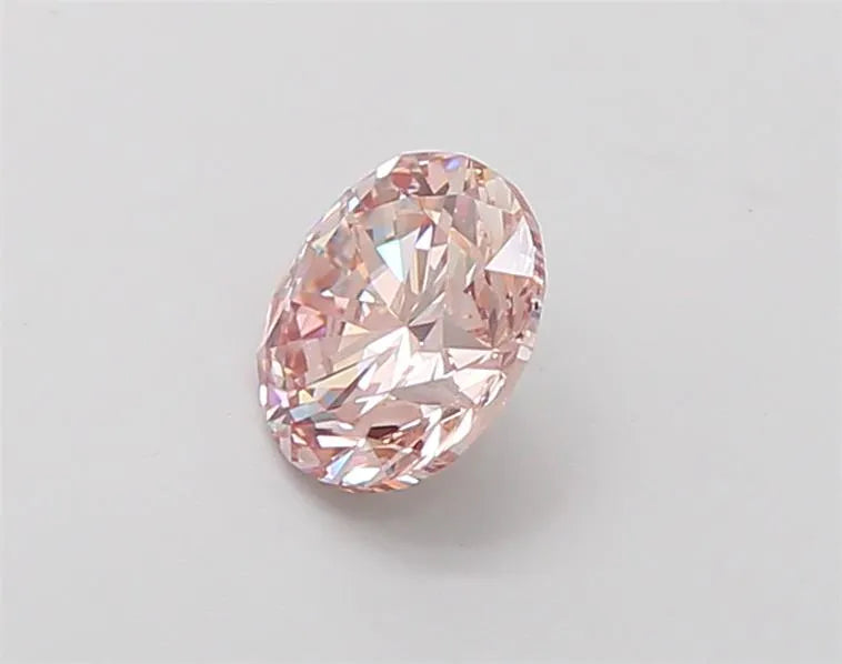 1.00ct Round Lab Grown Diamond (Light Brownish Pink, Clarity VS2, Cut VG, IGI)