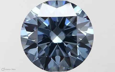 1.63ct Round Lab Grown Diamond (Colour Fancy Vivid Blue, Clarity VVS1, Cut EX, IGI Certified)