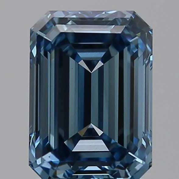 1.52ct Emerald Lab Grown Diamond (Fancy Vivid Blue, Clarity VVS2, IGI)