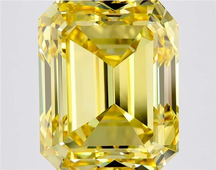 7.01ct Emerald Natural Diamond (Fancy Vivid Yellow, Clarity VVS1, GIA)