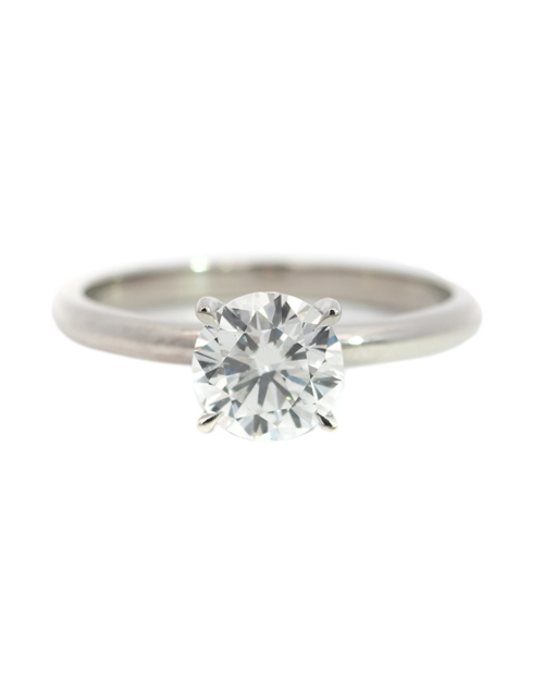 1CT TOTAL WEIGHT ROUND BRILLIANT Diamond Ring SET IN Platinum