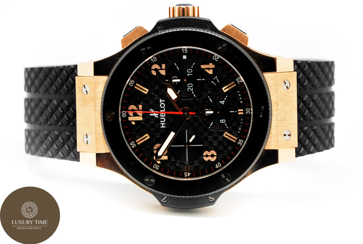 Hublot Big Bang 44mm Rose Gold Ceramic Rubber Strap Men's Watch